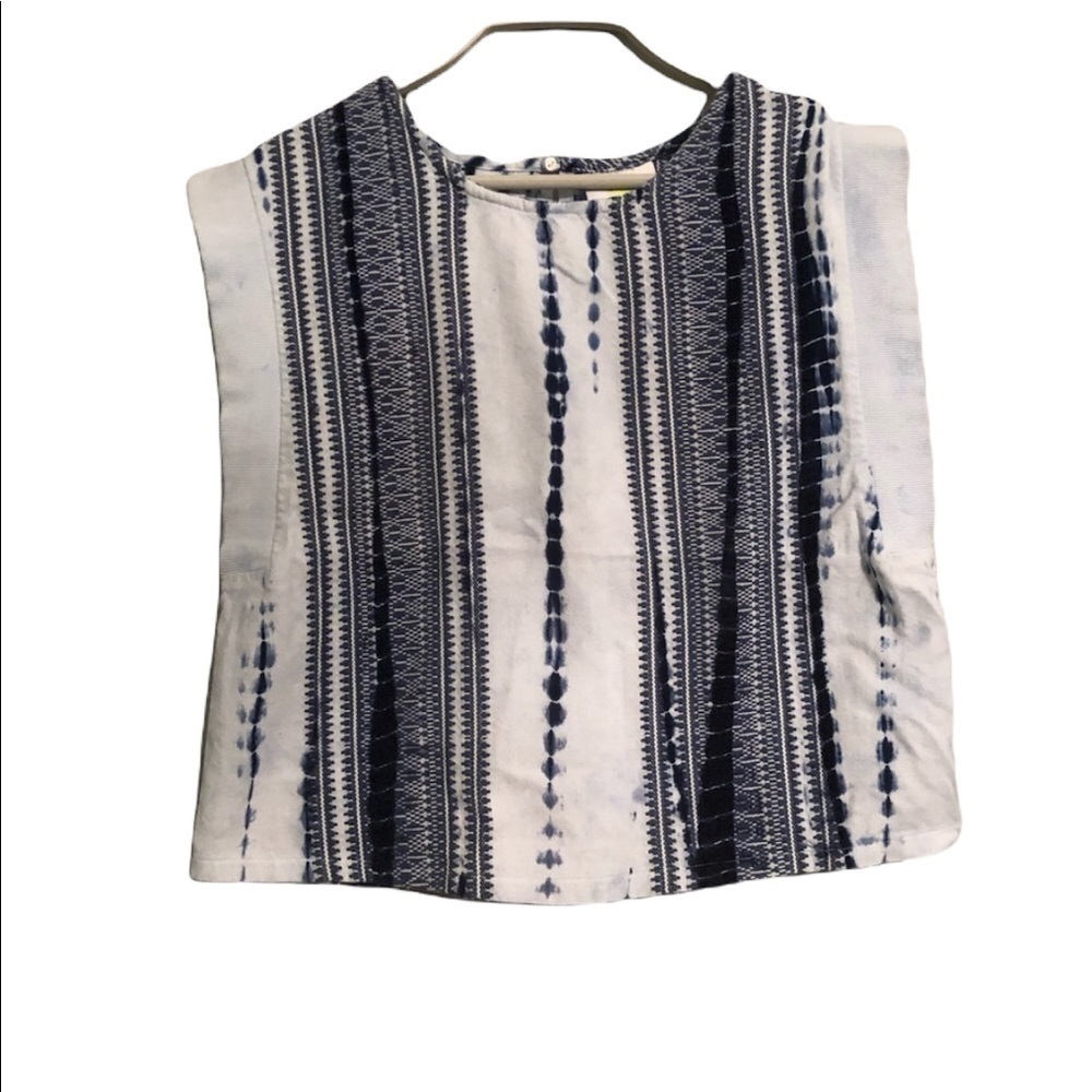 Solito boho boxy top tie dye blouse large embroidered boho chic
